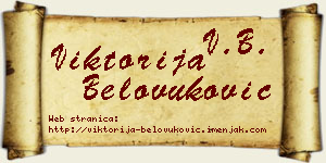 Viktorija Belovuković vizit kartica